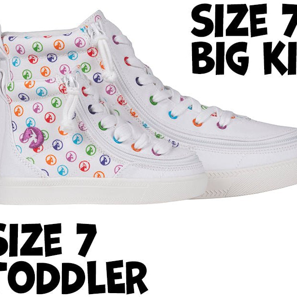 Rainbow Polka BILLY Classic Lace High Tops - BILLY Footwear® Canada
