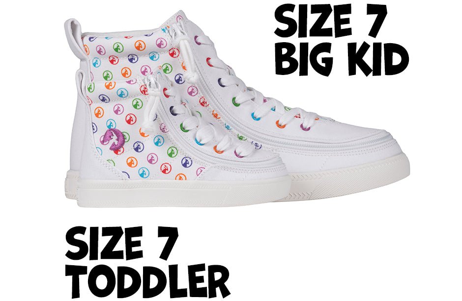 Rainbow Polka BILLY Classic Lace High Tops - BILLY Footwear® Canada