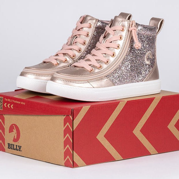 Rose Gold Unicorn BILLY Classic Lace High Tops - BILLY Footwear® Canada