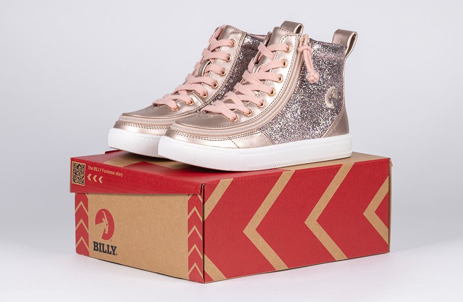Rose Gold Unicorn BILLY Classic Lace High Tops - BILLY Footwear® Canada