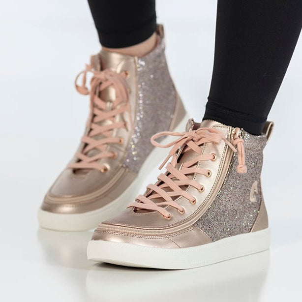 Rose Gold Unicorn BILLY Classic Lace High Tops - BILLY Footwear® Canada