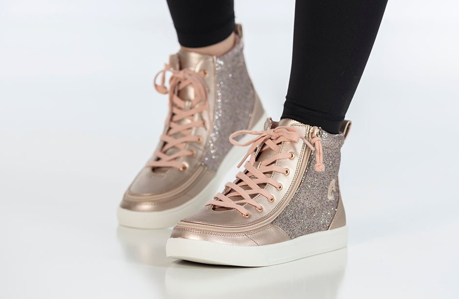 Rose Gold Unicorn BILLY Classic Lace High Tops - BILLY Footwear® Canada
