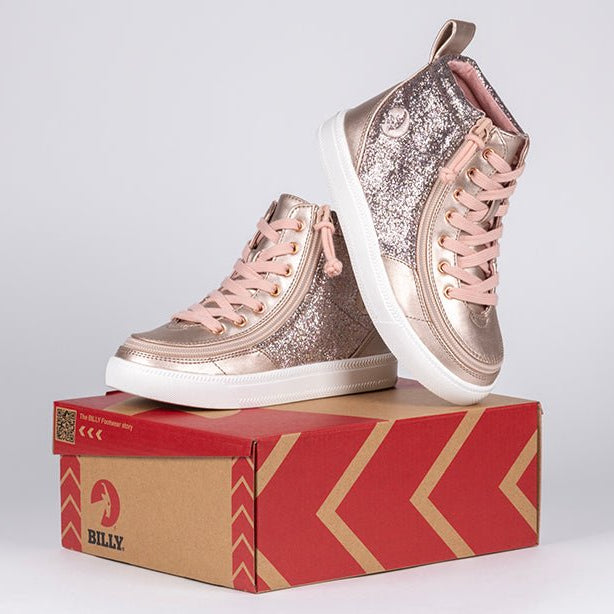 Rose Gold Unicorn BILLY Classic Lace High Tops - BILLY Footwear® Canada