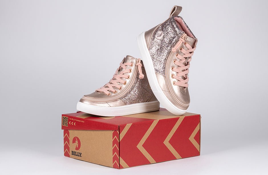 Rose Gold Unicorn BILLY Classic Lace High Tops - BILLY Footwear® Canada