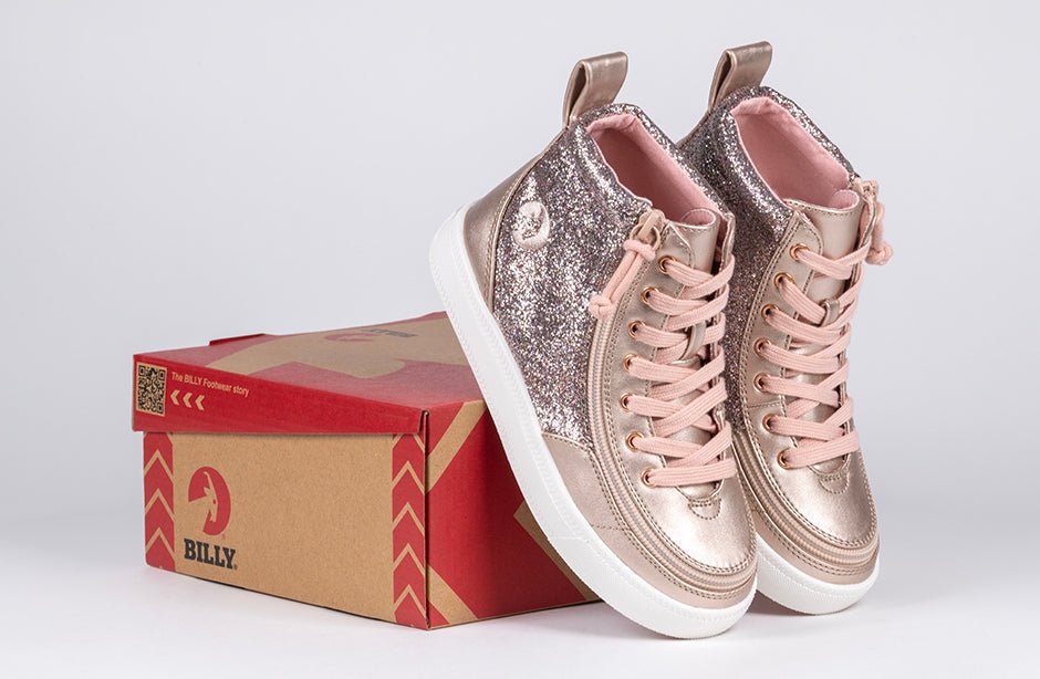 Rose Gold Unicorn BILLY Classic Lace High Tops - BILLY Footwear® Canada