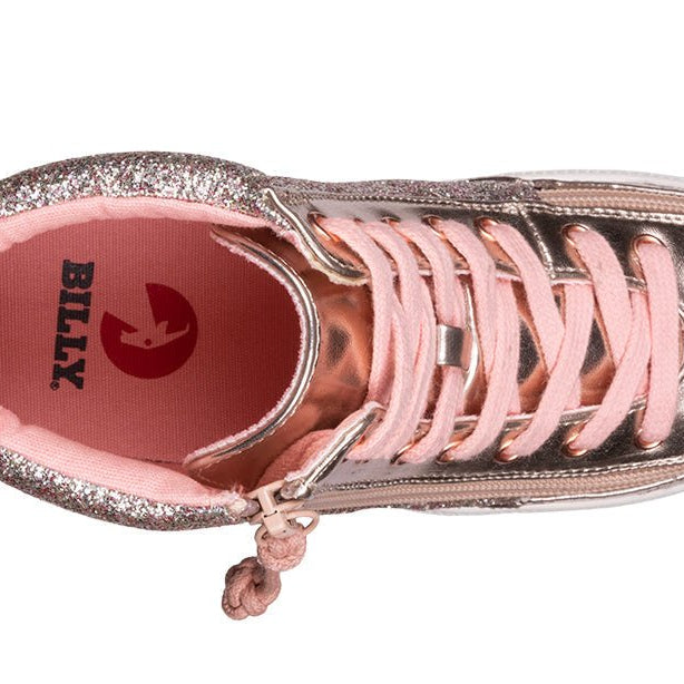 Rose Gold Unicorn BILLY Classic Lace Highs - BILLY Footwear® Canada