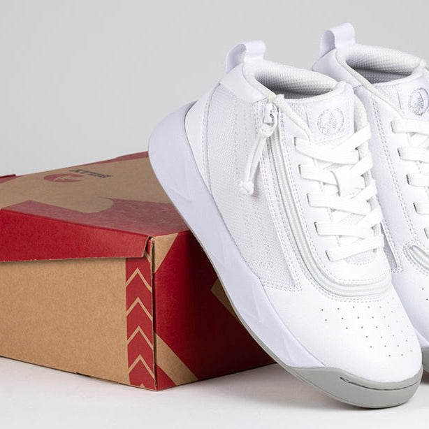 White BILLY Sport Hoop Athletic Sneakers - BILLY Footwear® Canada