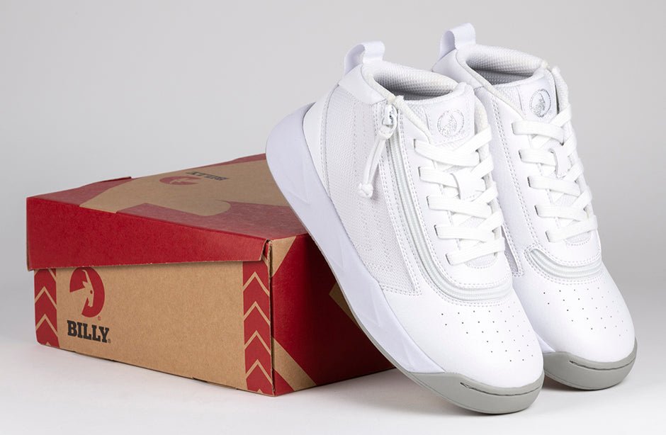 White BILLY Sport Hoop Athletic Sneakers - BILLY Footwear® Canada