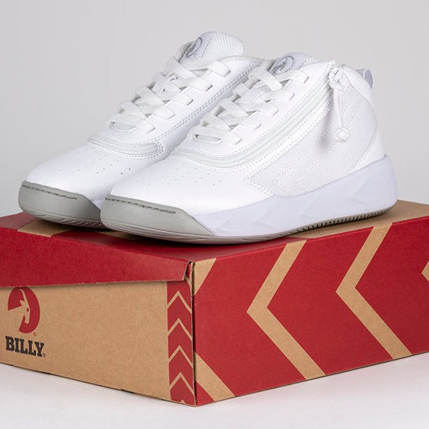 White BILLY Sport Hoop Athletic Sneakers - BILLY Footwear® Canada