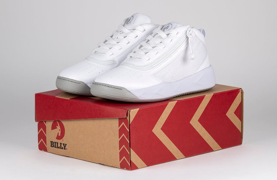 White BILLY Sport Hoop Athletic Sneakers - BILLY Footwear® Canada