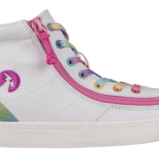 White Rainbow BILLY Classic Lace Highs - BILLY Footwear® Canada