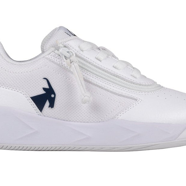 White/Navy BILLY Sport Court Athletic Sneakers - BILLY Footwear® Canada