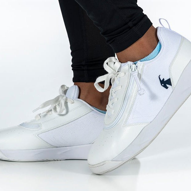 White/Navy BILLY Sport Court Athletic Sneakers - BILLY Footwear® Canada
