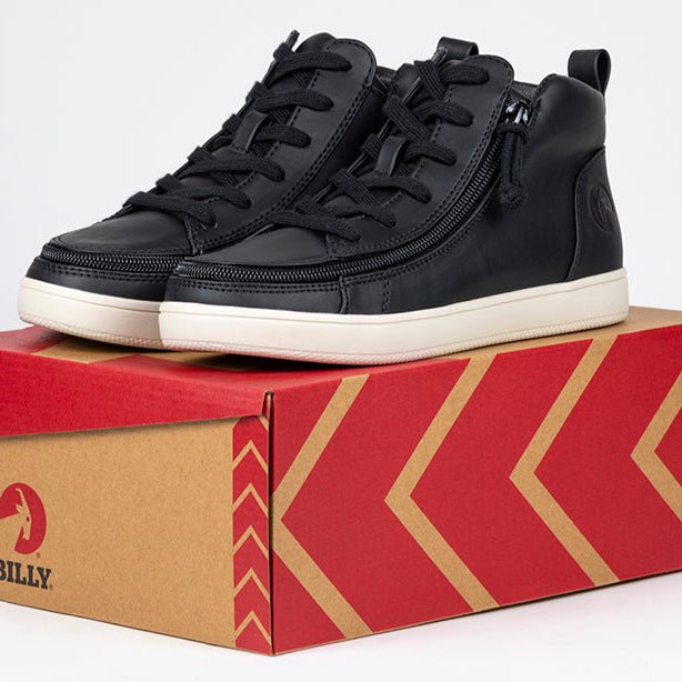 Women's Black BILLY Sneaker Lace Mid Tops - BILLY Footwear® Canada