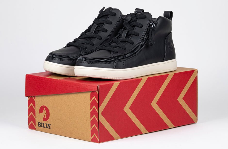 Women's Black BILLY Sneaker Lace Mid Tops - BILLY Footwear® Canada