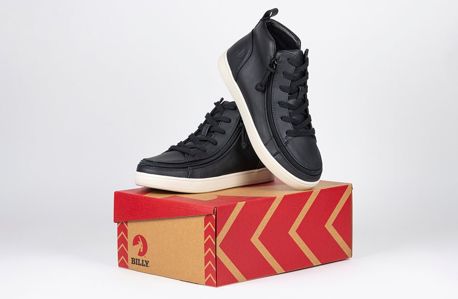 Women's Black BILLY Sneaker Lace Mid Tops - BILLY Footwear® Canada