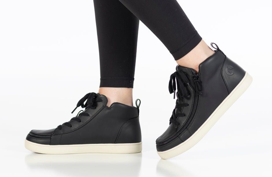 Women's Black BILLY Sneaker Lace Mid Tops - BILLY Footwear® Canada