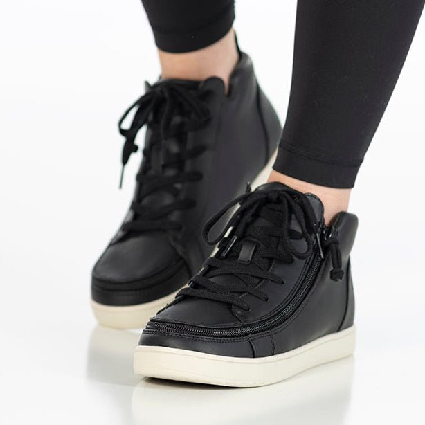 Women's Black BILLY Sneaker Lace Mid Tops - BILLY Footwear® Canada