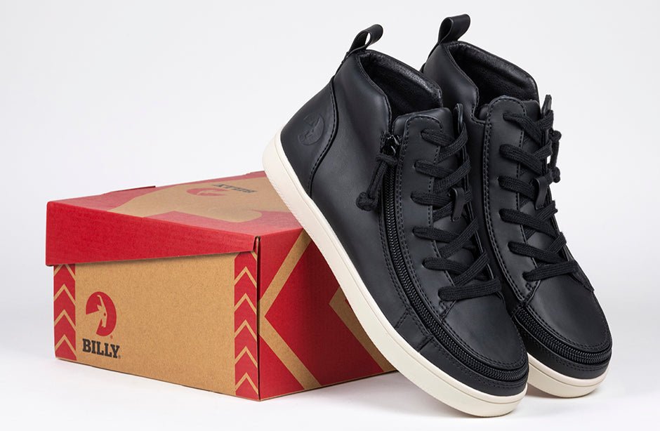 Women's Black BILLY Sneaker Lace Mid Tops - BILLY Footwear® Canada