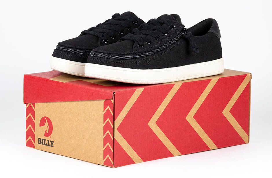 Women's Black Canvas BILLY Sneaker Low Tops - BILLY Footwear® Canada
