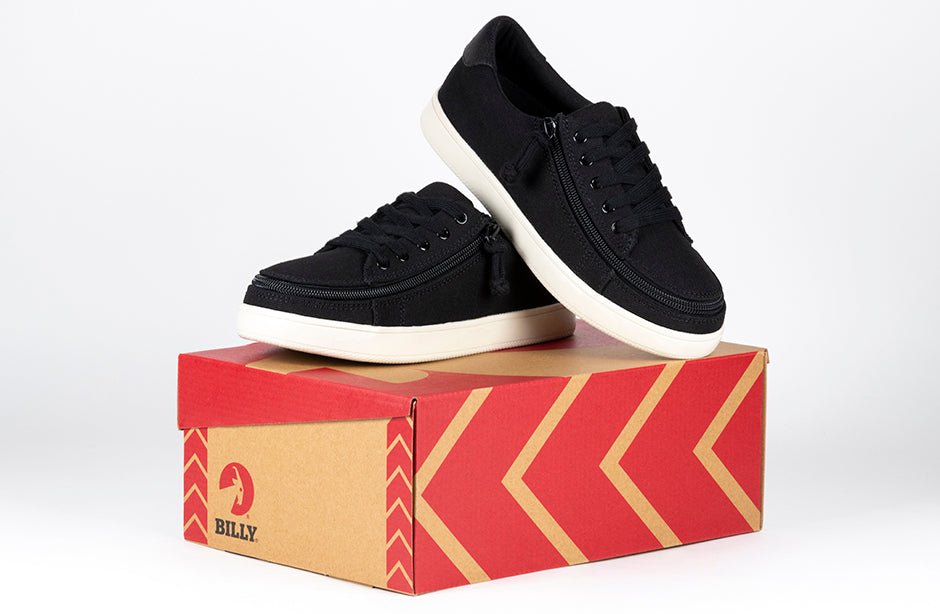 Women's Black Canvas BILLY Sneaker Low Tops - BILLY Footwear® Canada