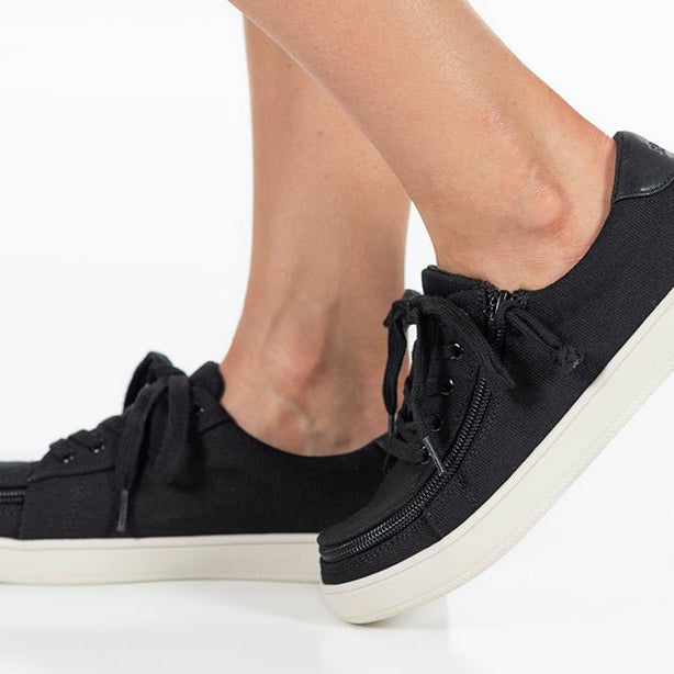 Women's Black Canvas BILLY Sneaker Low Tops - BILLY Footwear® Canada