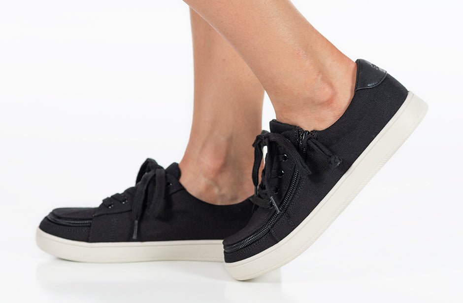 Women's Black Canvas BILLY Sneaker Low Tops - BILLY Footwear® Canada