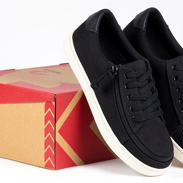Women's Black Canvas BILLY Sneaker Low Tops - BILLY Footwear® Canada