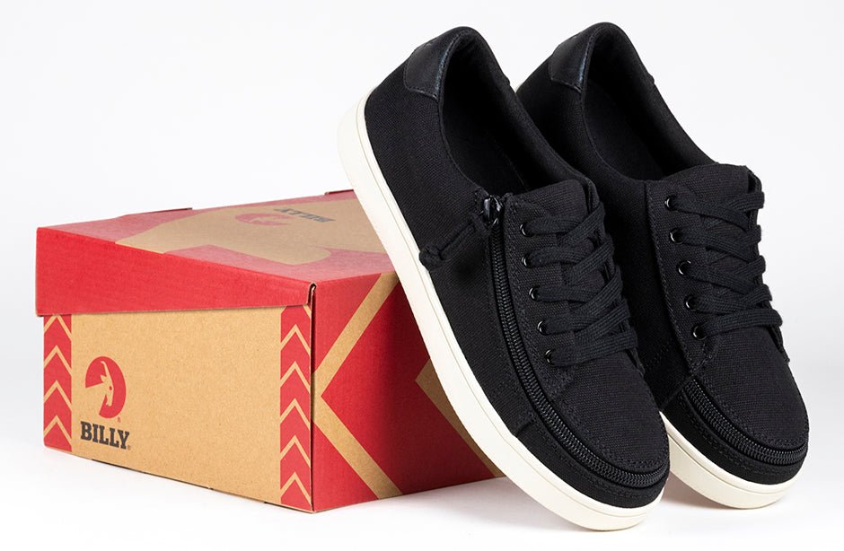 Women's Black Canvas BILLY Sneaker Low Tops - BILLY Footwear® Canada