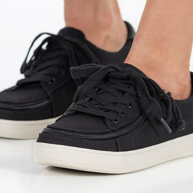 Women's Black Canvas BILLY Sneaker Low Tops - BILLY Footwear® Canada