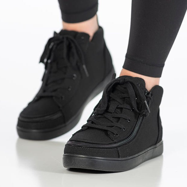 Women's Black to the Floor BILLY Sneaker Lace Mid Tops - BILLY Footwear® Canada