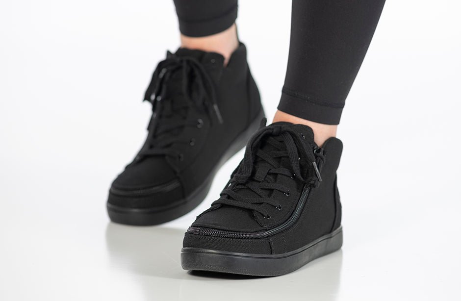 Women's Black to the Floor BILLY Sneaker Lace Mid Tops - BILLY Footwear® Canada