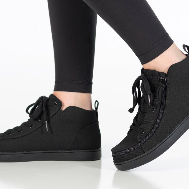 Women's Black to the Floor BILLY Sneaker Lace Mid Tops - BILLY Footwear® Canada