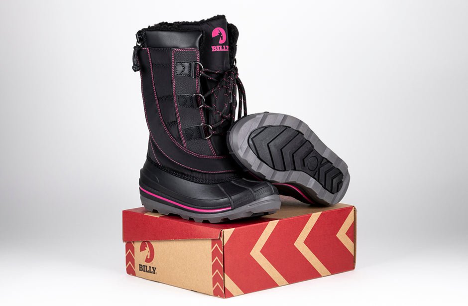 Women's Black/Pink BILLY Ice Winter Boots - BILLY Footwear® Canada