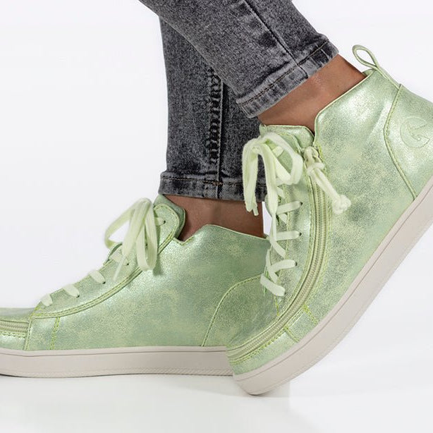Women's Cucumber Green BILLY Sneaker Lace Mid Tops - BILLY Footwear® Canada