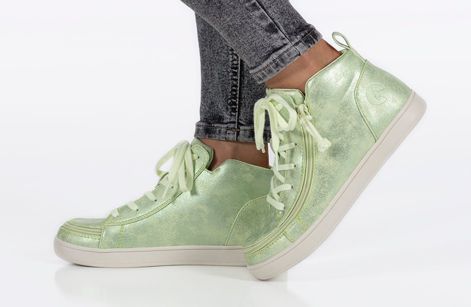 Women's Cucumber Green BILLY Sneaker Lace Mid Tops - BILLY Footwear® Canada