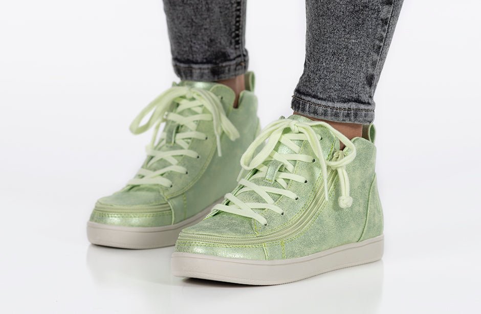 Women's Cucumber Green BILLY Sneaker Lace Mid Tops - BILLY Footwear® Canada