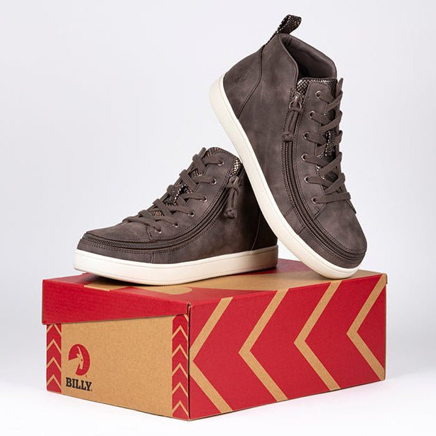 Women's Espresso BILLY Sneaker Lace Mid Tops - BILLY Footwear® Canada