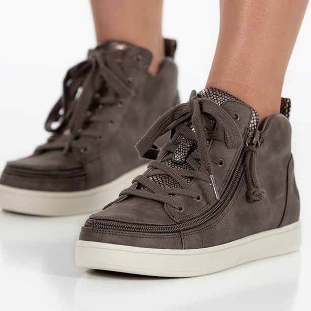 Women's Espresso BILLY Sneaker Lace Mid Tops - BILLY Footwear® Canada