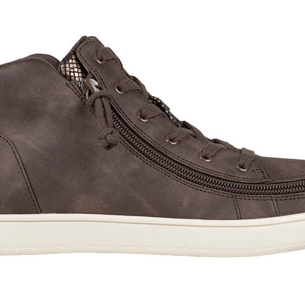 Women's Espresso BILLY Sneaker Lace Mid Tops - BILLY Footwear® Canada