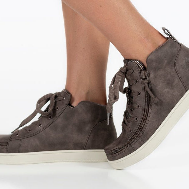 Women's Espresso BILLY Sneaker Lace Mid Tops - BILLY Footwear® Canada