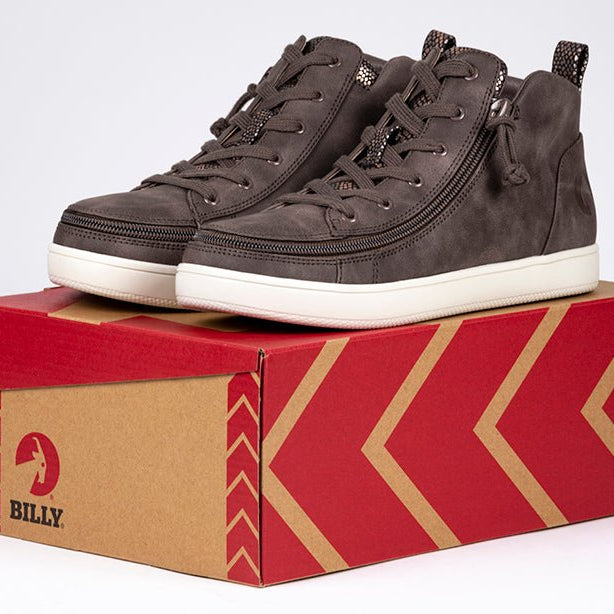 Women's Espresso BILLY Sneaker Lace Mid Tops - BILLY Footwear® Canada