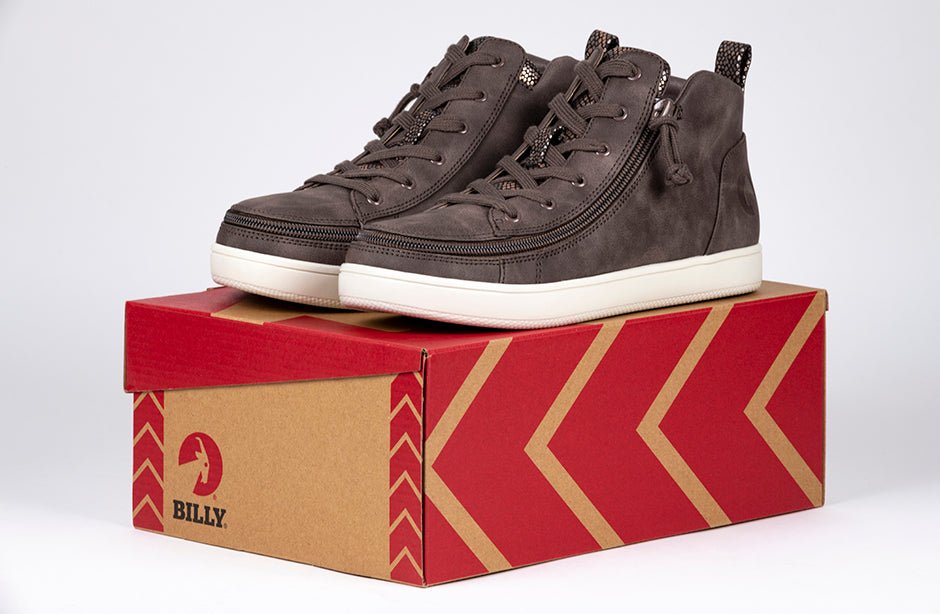 Women's Espresso BILLY Sneaker Lace Mid Tops - BILLY Footwear® Canada