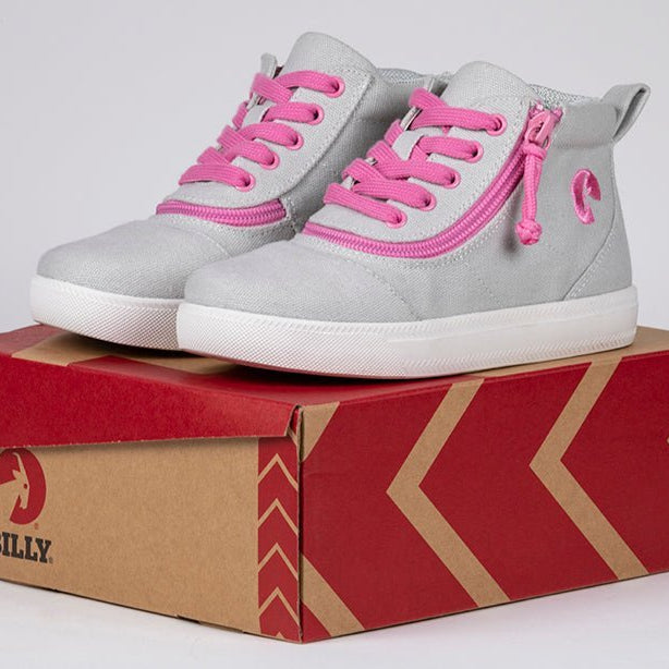 Women's Grey/Pink BILLY D|R Short Wrap High Tops - BILLY Footwear® Canada