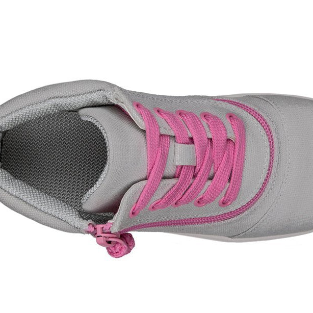 Women's Grey/Pink BILLY D|R Short Wrap High Tops - BILLY Footwear® Canada