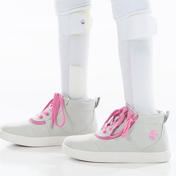 Women's Grey/Pink BILLY D|R Short Wrap High Tops - BILLY Footwear® Canada
