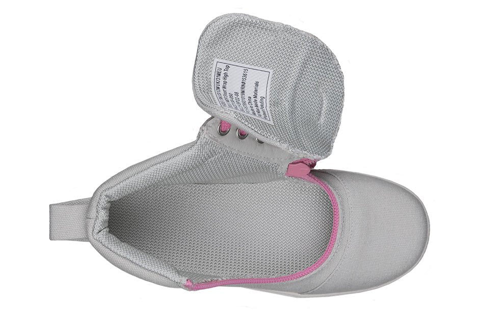 Women's Grey/Pink BILLY D|R Short Wrap High Tops - BILLY Footwear® Canada