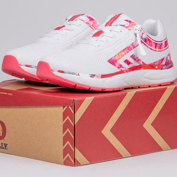 Women's Pink Marble BILLY Sport Inclusion Athletic Sneakers - BILLY Footwear® Canada