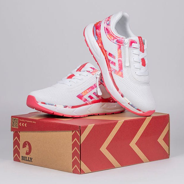 Women's Pink Marble BILLY Sport Inclusion Athletic Sneakers - BILLY Footwear® Canada