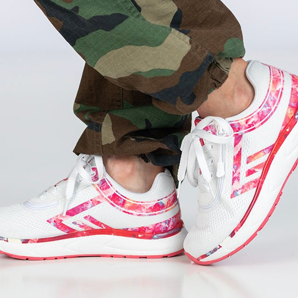 Women's Pink Marble BILLY Sport Inclusion Athletic Sneakers - BILLY Footwear® Canada